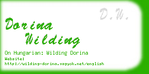 dorina wilding business card